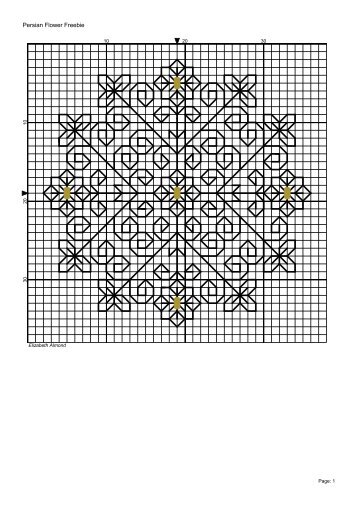 Persian Flower Freebie - Blackwork Journey