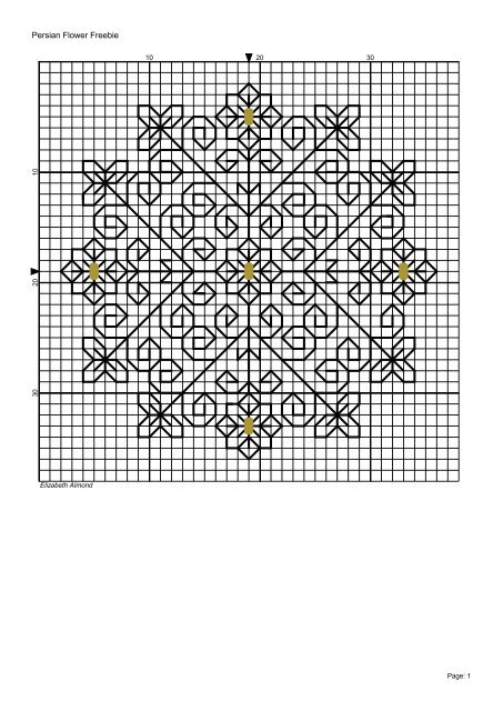 Persian Flower Freebie - Blackwork Journey