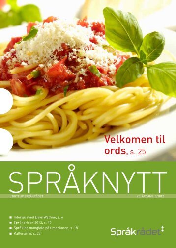 Du kan også laste ned nummeret i pdf. - Språkrådet