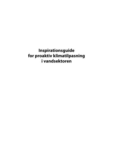 Inspirationsguide for proaktiv klimatilpasning i vandsektoren - Danva