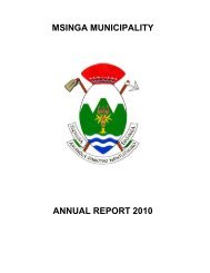 KZN244 Msinga Annual Report 2009-10 - MFMA - National Treasury