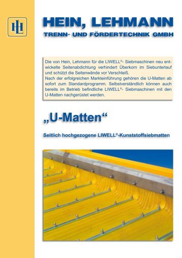 U-Matten LIWELL - Hein, Lehmann Trenn- und Fördertechnik GmbH