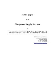 White paper on Manpower Supply Services - Osource India