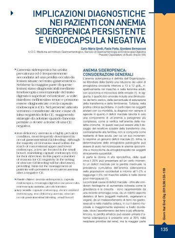 ImplIcazIonI dIagnostIche neI pazIentI con anemIa ... - Sied