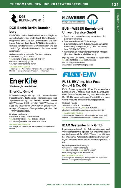 WHO IS WHO DER ENERGIETECHNIK - Cluster Energietechnik