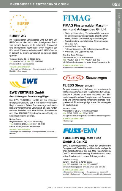 WHO IS WHO DER ENERGIETECHNIK - Cluster Energietechnik