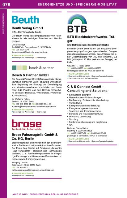 WHO IS WHO DER ENERGIETECHNIK - Cluster Energietechnik