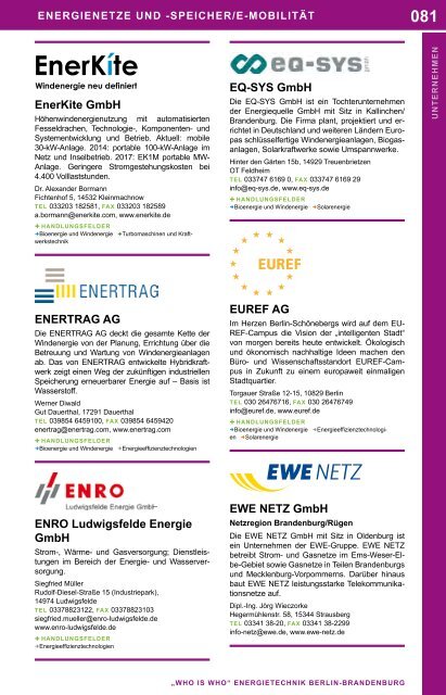 WHO IS WHO DER ENERGIETECHNIK - Cluster Energietechnik