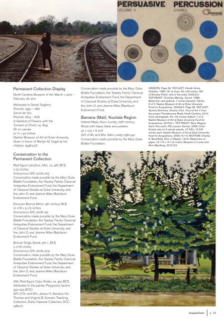 2010 Annual Report - Nasher Museum of Art - Duke University