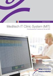 Meditech IT Clinic System (MIT) - R S L Steeper