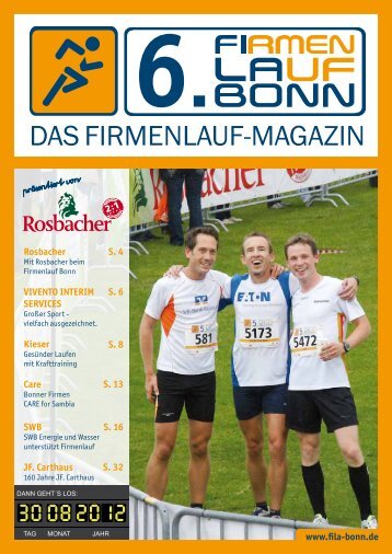 Fila Magazin 2012 - 6. Firmenlauf Bonn