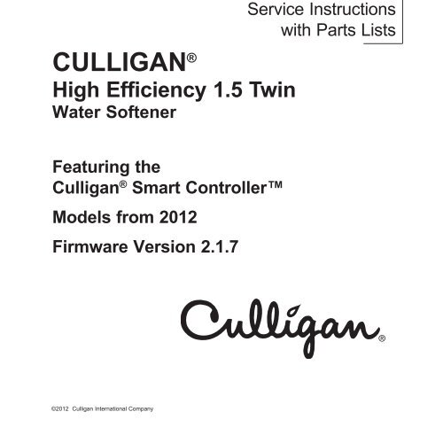 Culligan Water Filter Cross Reference Chart