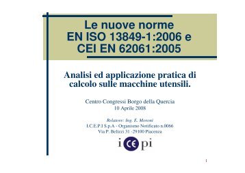 Nuove norme ISO 13849-1 e IEC 62061 - Schneider Electric