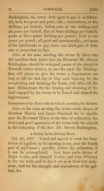 The ancient historical records of Norwalk, Conn ... - Hay genealogy