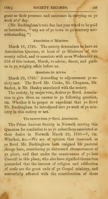 The ancient historical records of Norwalk, Conn ... - Hay genealogy