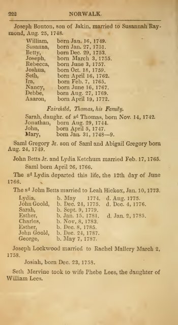 The ancient historical records of Norwalk, Conn ... - Hay genealogy