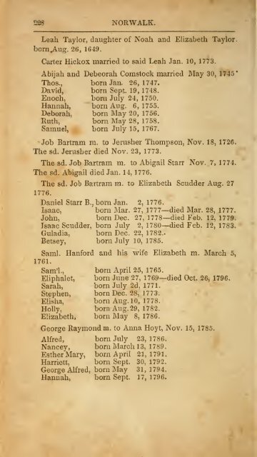 The ancient historical records of Norwalk, Conn ... - Hay genealogy