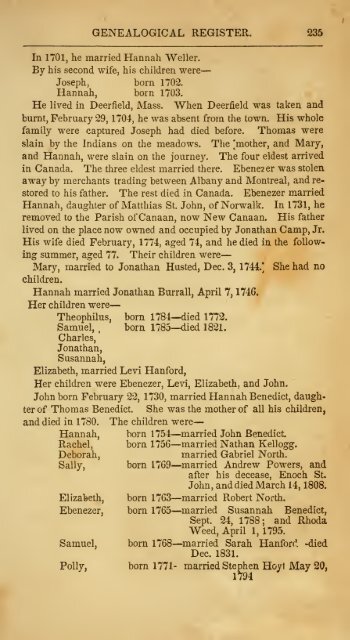 The ancient historical records of Norwalk, Conn ... - Hay genealogy