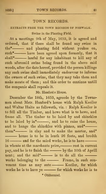 The ancient historical records of Norwalk, Conn ... - Hay genealogy