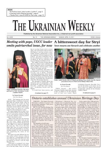 A bittersweet day for Stryi - The Ukrainian Weekly
