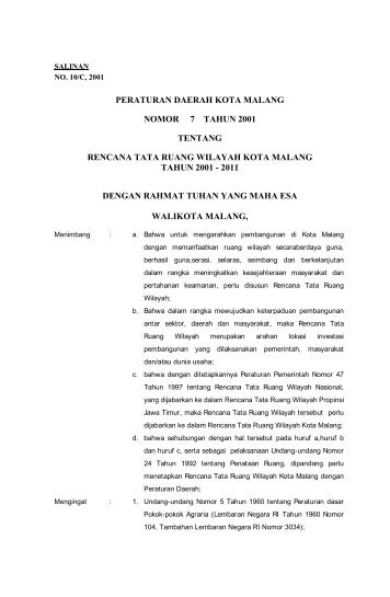 Perda Nomor 7 Tahun 2001 tentang RTRW Tahun 2001 - 2011.pdf