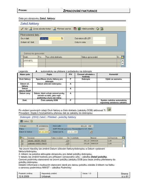 ZPRACOVÃNÃ FAKTURACE