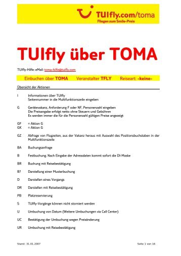 Tuifly über TOMA