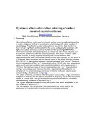 Hysteresis effects after reflow soldering of surface mountâ - AXTAL