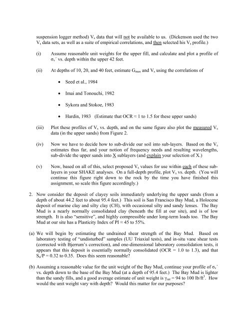 Homework 3 (pdf) - Geotechnical Earthquake Engineering