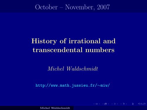 Transcendental History