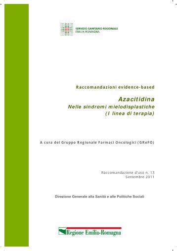 Azacitidina nelle sindromi mielodisplastiche, I linea di terapia - Saluter