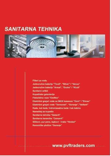 Sanitarna tehnika - PVF Traders