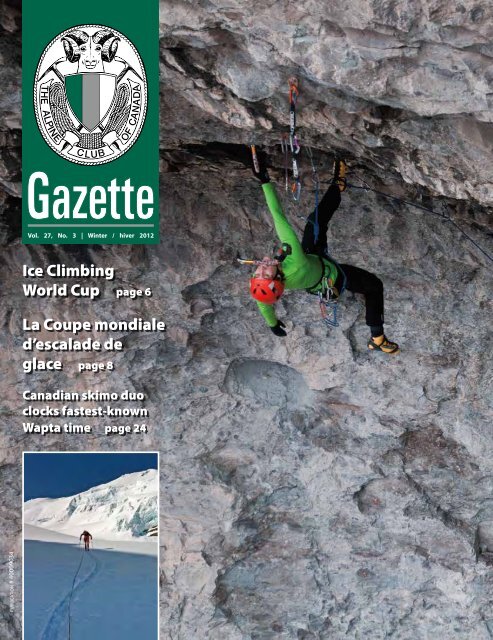 Winter 2012 Gazette - The Alpine Club of Canada