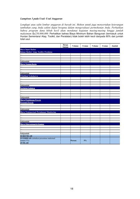 PROGRAM BANTUAN PEMULIHAN AWAL (ERA) UNTUK ... - UNDP