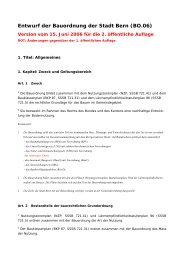 Entwurf der Bauordnung der Stadt Bern (BO.06) - Pro Velo Bern