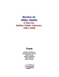 Service to Older Adults - Halifax Public Libraries