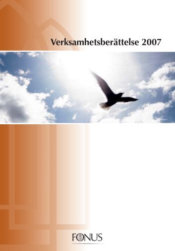 Verksamhetsberättelse 2007 - Fonus