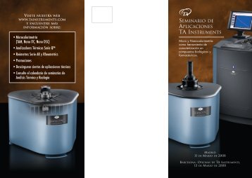 Spain microcalorimetry seminar 2008:Layout 1 - TA Instruments