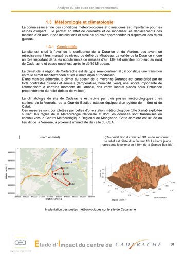 1.3 MÃ©tÃ©orologie et climatologie - Centre de Cadarache - CEA