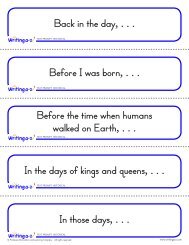 Historical Sentence Starters