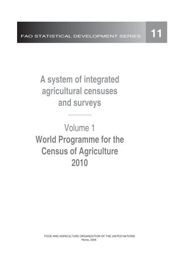 A system of integrated agricultural censuses and surveys ... - FAO