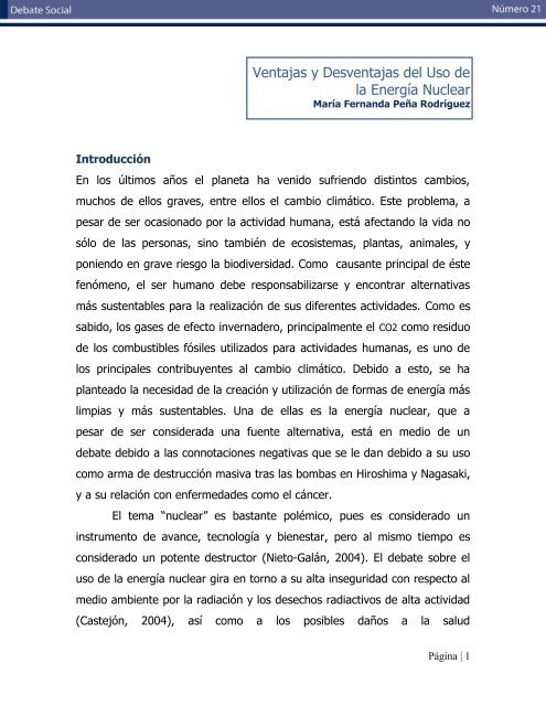 Ventajas y Desventajas del Uso de la EnergÃ­a Nuclear