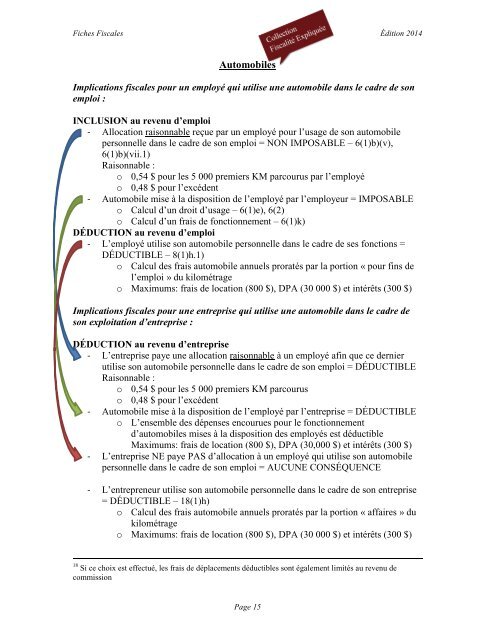 Fiches fiscales - UniversitÃ© du QuÃ©bec