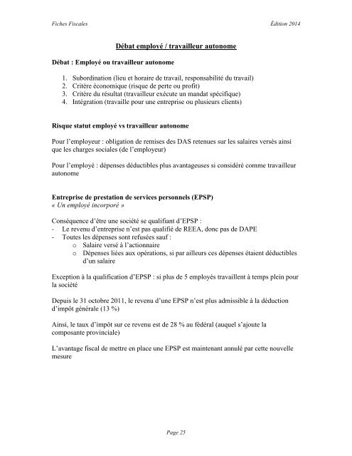 Fiches fiscales - UniversitÃ© du QuÃ©bec