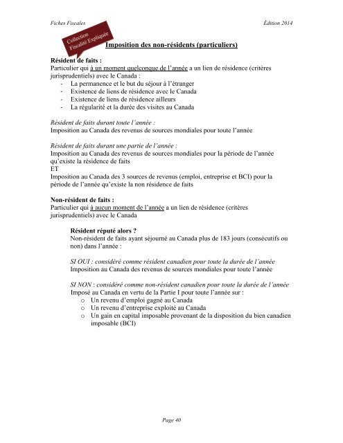 Fiches fiscales - UniversitÃ© du QuÃ©bec