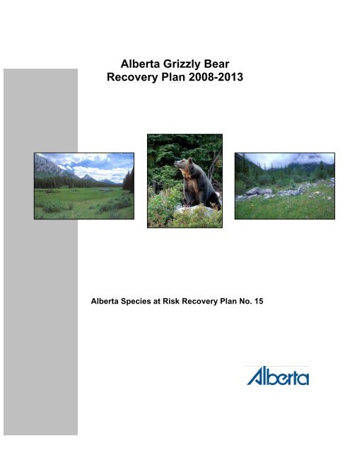 Alberta Grizzly Bear Recovery Plan 2008-2013 - Alberta Sustainable ...