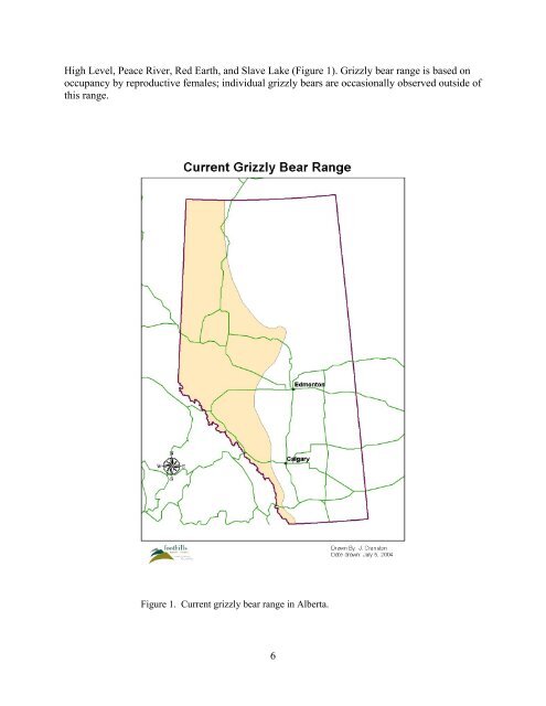 Alberta Grizzly Bear Recovery Plan 2008-2013 - Alberta Sustainable ...
