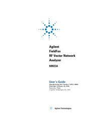 Agilent FieldFox RF Vector Network Analyzer - Department of ...