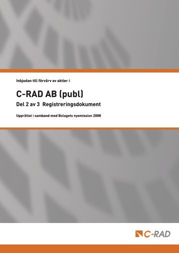 Del 2 av 3 Registreringsdokument - C-RAD