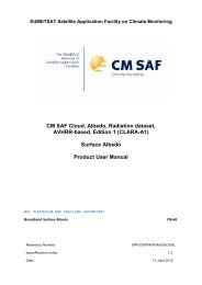 Product User Manual - CM SAF